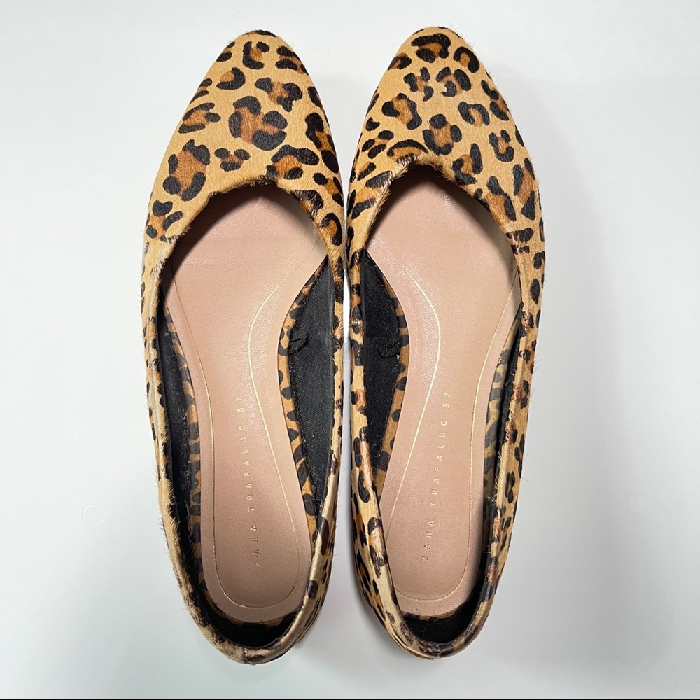 ZARA Animal Print Ballet Flats - Size 37